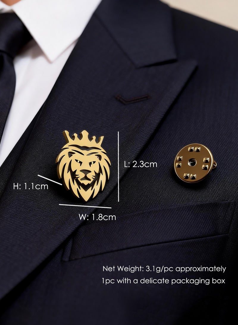 Pin Brooch, 1PC Premium Shinny Stainless Steel Pin Brooch for Women Men Children, Lapel Pins Shirt Collar Brooch Buckle Lapel Pins Badge Suit Clip Accessory for Clothing Bags Jackets Shirts - Image 3